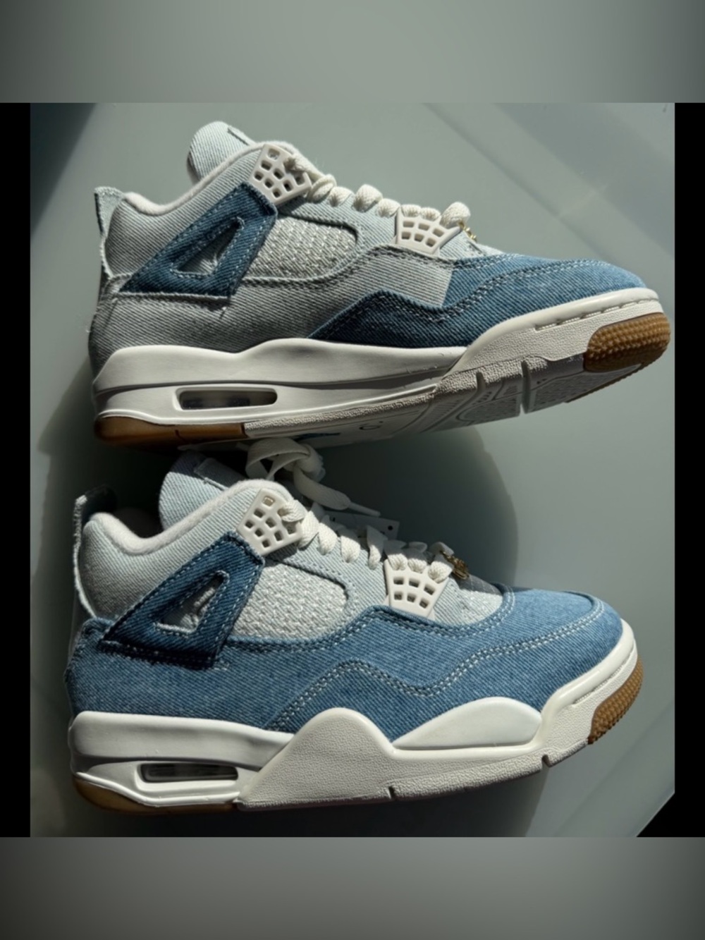 IB6716-100 | Women’s 5.5 Air Jordan 4 Retro TEX 'Worn Blue Denim' B-Grade